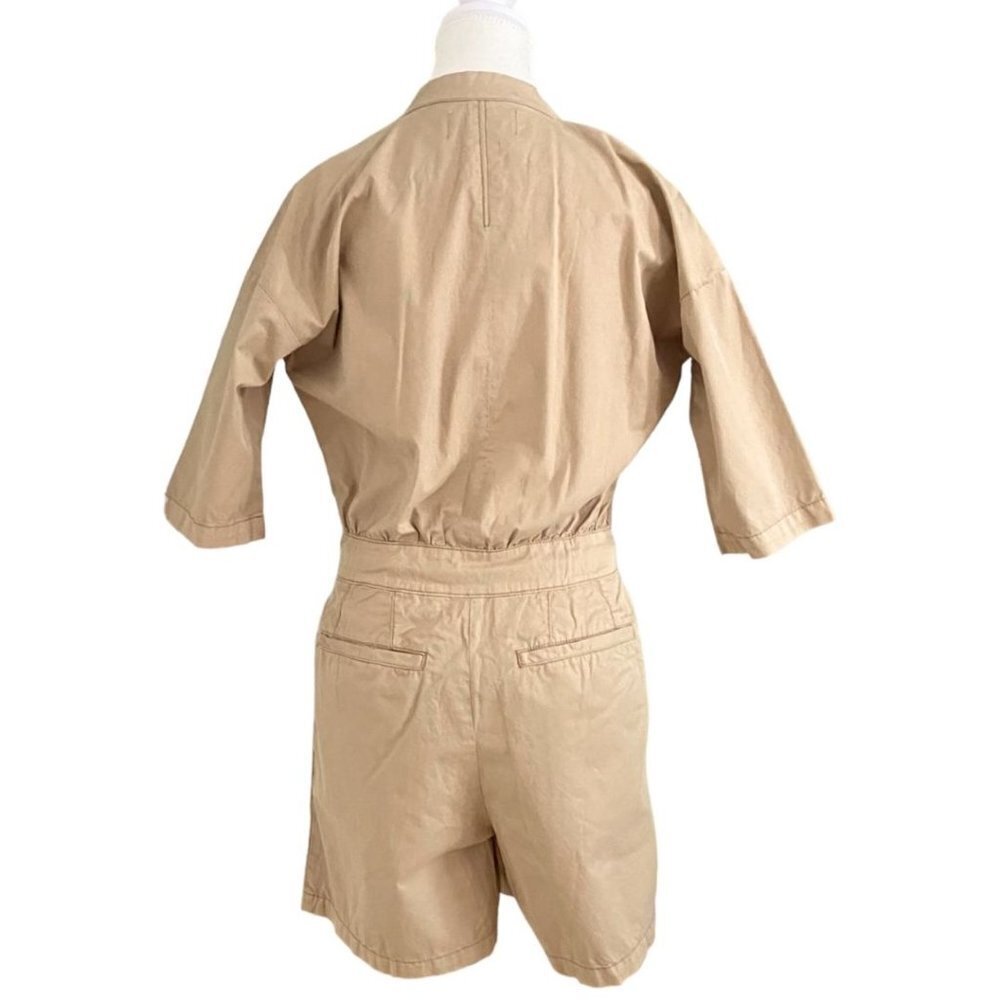 NWT BA&SH KHAKI CRISTINA JUMPSUIT UTILITY ROMPER - 0 - Picture 4 of 9